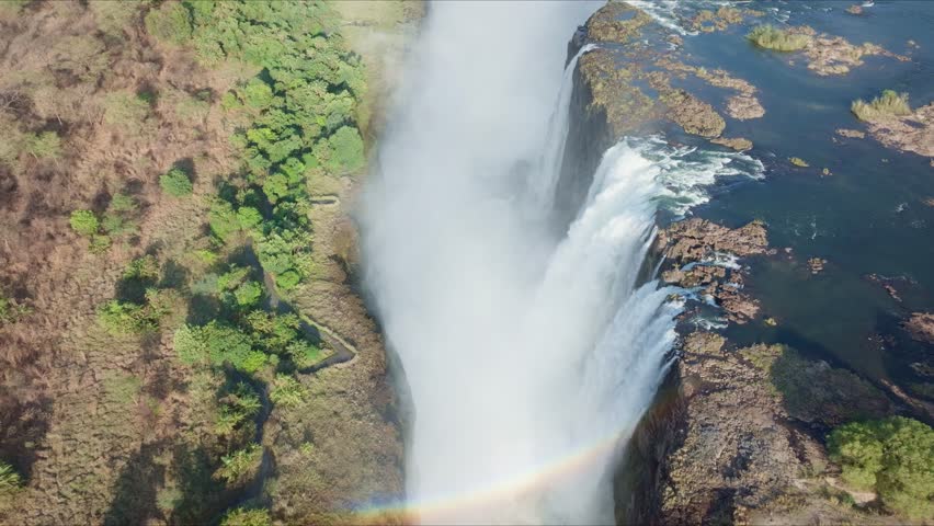 Victoria Falls Zimbabwe aerial view 4K 05