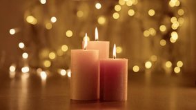 Candles flame broken lights free stock video