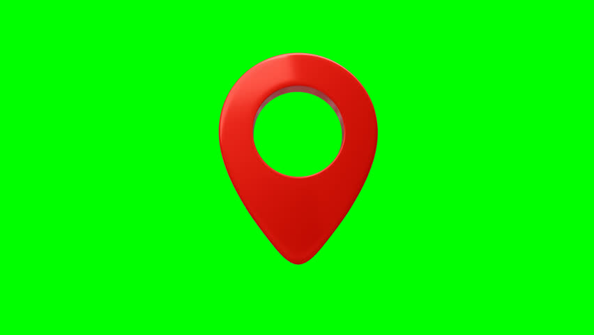 3d Rendered animation of GPS icon in red color on green screen background - 4K video Royalty-Free Stock Footage #3406053261