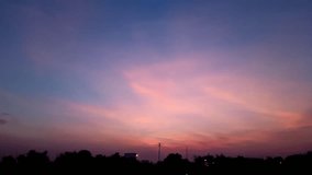 sky of sunset video footage 