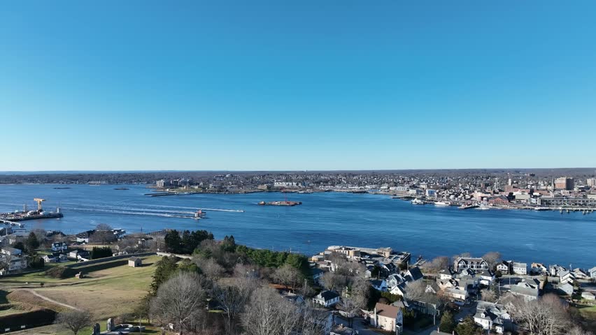 Submarine coming home in  Groton, CT