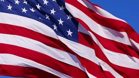 Close up of the US Flag blowing in the breeze. - Powered by Shutterstock - Get 15% off with code: PIKWIZARD15