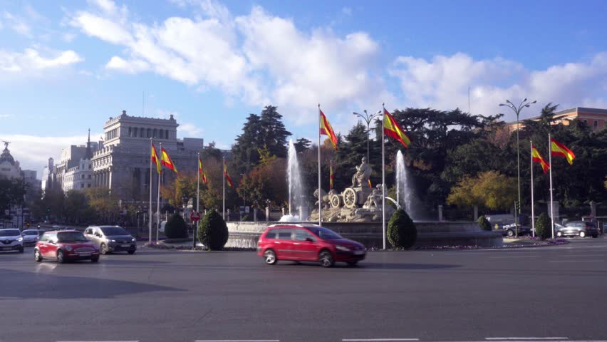 Cibeles Fountain is an iconic place of Madrid City. Spain