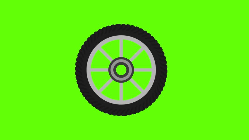 Bicycle Wheel Spoke, Bike Wheel Moving on Green Screen Background Royalty-Free Stock Footage #3406288979
