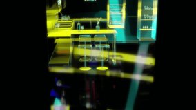 Rendering 3D animation, Modern kitchen D model on a black background - Powered by Shutterstock - Get 15% off with code: PIKWIZARD15