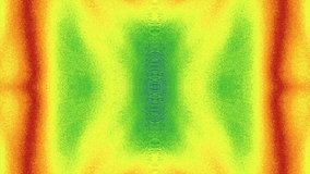 Warm Glowing Abstract Symmetry with Yellow and Green Tones. High quality FullHD footage.