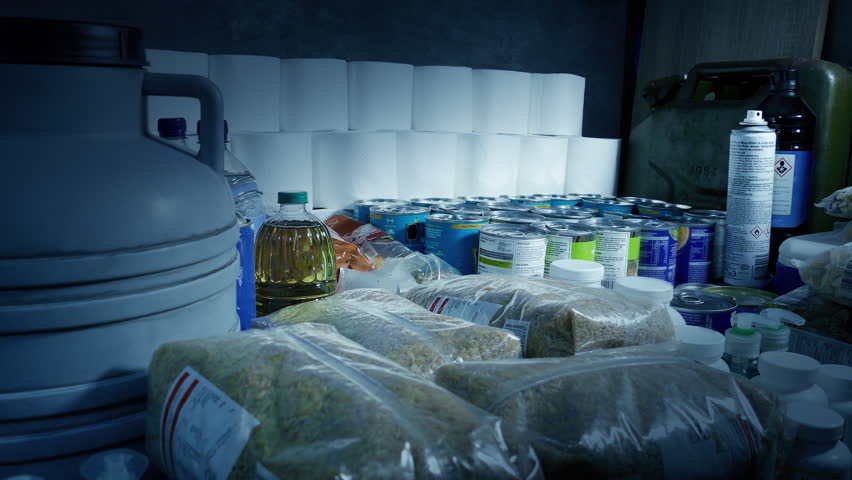 Emergency Supplies For Disaster Dramatic Lighting