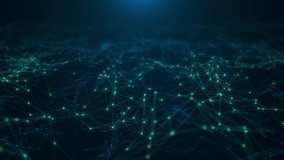 Abstract geometric background. Plexus mesh backdrop. Complex Digital Network Technology, Big Data, Artificial Intelligence technology, big data. AR VR, computer network, cloud. 3D Illustration - Powered by Shutterstock - Get 15% off with code: PIKWIZARD15