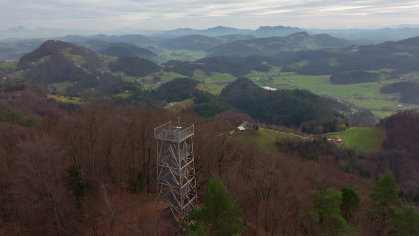 Watchtower on the forestry hill above the valley