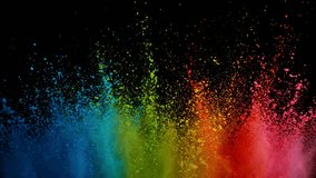 Super slow motion shot of color powder explosion isolated on black background. Filmed on high speed cinema camera at 1000fps - Powered by Shutterstock - Get 15% off with code: PIKWIZARD15