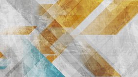 Grey, blue and orange grunge abstract technology geometric background. Seamless looping motion design. Video animation Ultra HD 4K 3840x2160