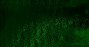 Abstract green glowing particle motion, 4k dci