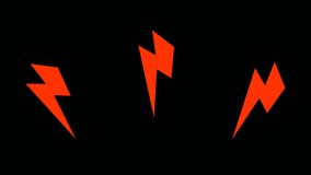 A looping animation of a flashing angry mark. (alpha channel, transparent background)
