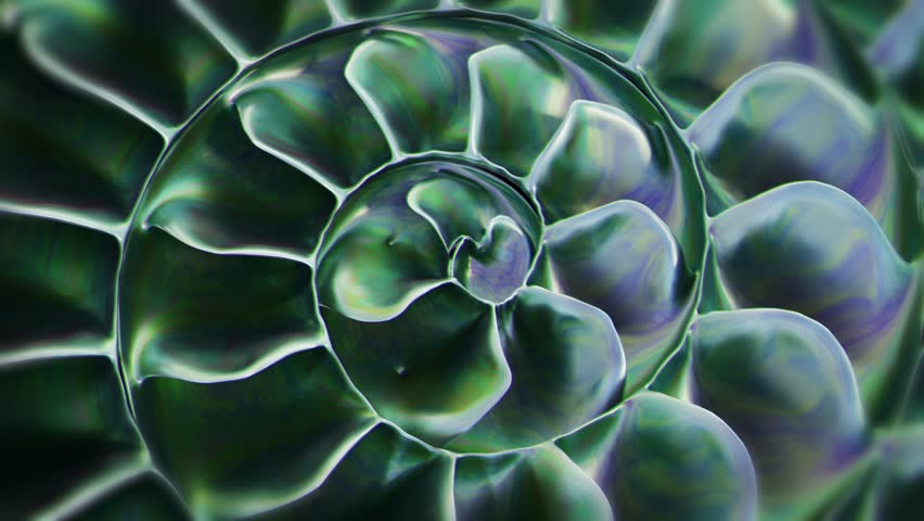 Seashell Irridecent Green Texture Swirling Turn