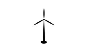 Windmills rotation loop side view isolated, Animated wind turbine video - Powered by Shutterstock - Get 15% off with code: PIKWIZARD15