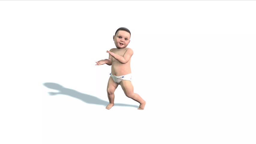 Baby shark dance by 3d baby character Royalty-Free Stock Footage #3407465625