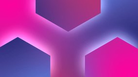Animation video gradient background with the appearance of abstract shapes