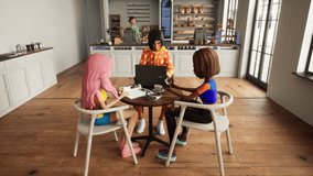 People avatar metting in virtual reality metaverse coffee shop - Powered by Shutterstock - Get 15% off with code: PIKWIZARD15