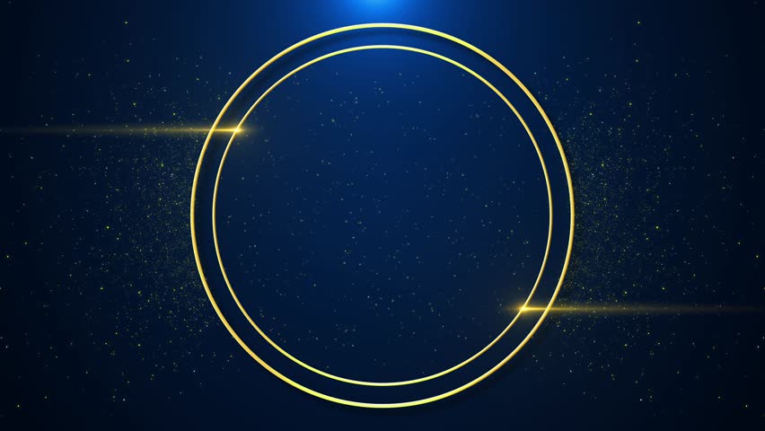 Abstract Golden Stage Spotlights Royal Awards Graphics Background. Modern Lights Elegant Shine. Space Round Star Particles Corporate Template. Classy lines Golden dust sparkling and. 3D Illustration