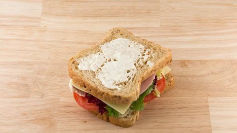 stop motion making sandwich