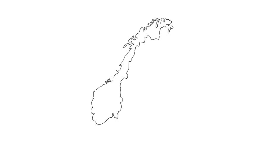 Animated sketch of Norway map icon
