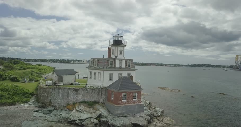 Rose Island Lighthouse Aerial View