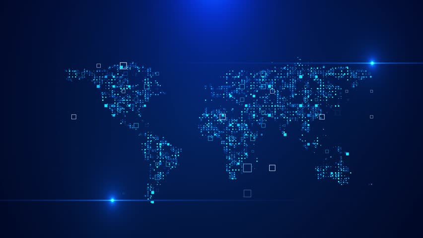 World Technology Global Network Data Exchange. Metaverse Virtual Technology. Worldwide Business. Megatrends on Internet cyber tech futuristic world, Ai big data, Innovation 5g. 3D Illustration
