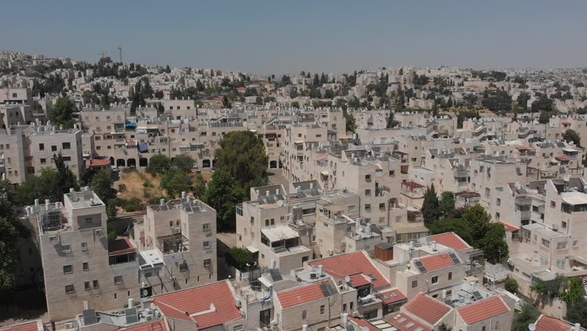 Residential areas of Jerusalem. View from above.