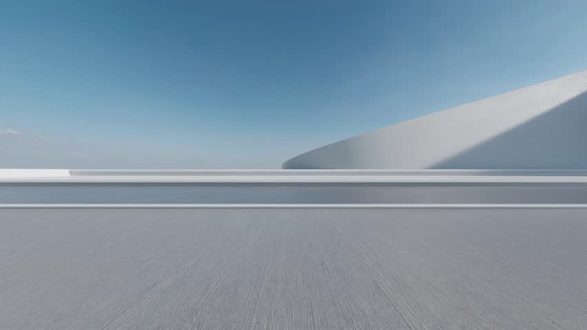 3d render of modern architecture with empty concrete wall and floor, car presentation background.	 Royalty-Free Stock Footage #3408565171