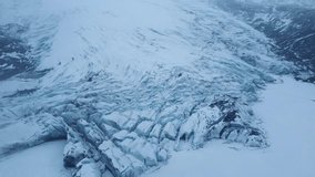 Overhead shot of a glacier