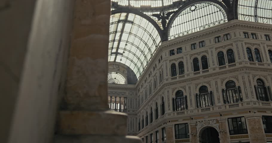 Architectural splendor of Galleria Umberto, Naples