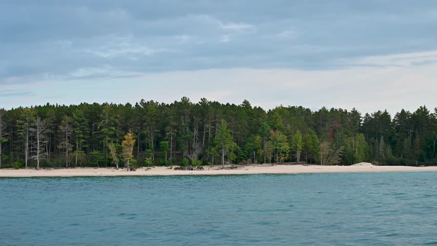 Pictured Rocks National Lakeshore Chapel Beach and forestline