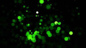 Animation of green bokeh over the black background. - Powered by Shutterstock - Get 15% off with code: PIKWIZARD15