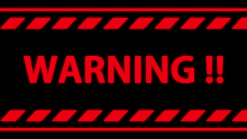 Seamless Warning Alert word on black screen.
loop 4K Animation of monitor screen showing red warning!! text alert sign glow and blinking background. | Shutterstock HD Video #34089883