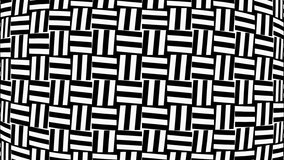 Abstract background with black and white stripes.Seamless loop video.Monochrome pattern.
