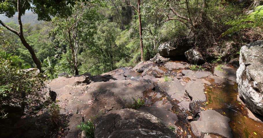 Scenic views of Cameron falls in Tamborine National Park in Queensland, Australia