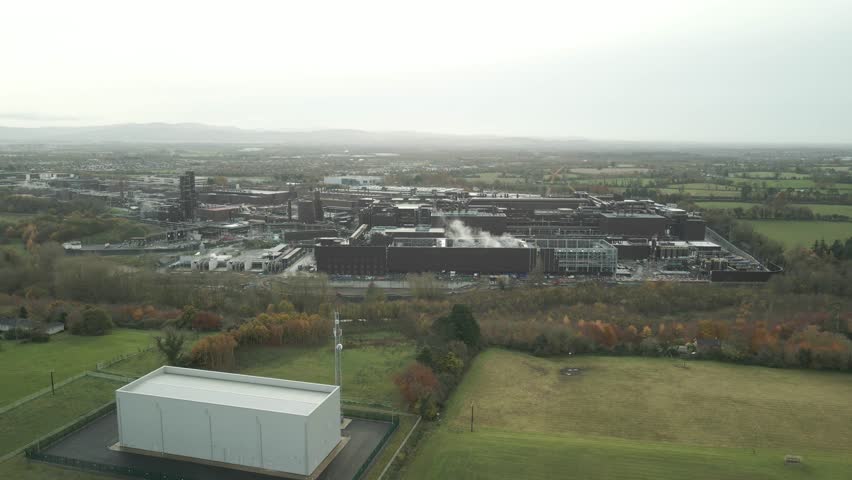 Massive manufacturing plant of intel microprocessors at Leixlip town Ireland