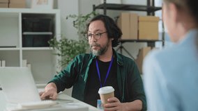 casual good vibe smile laugh conversation friend male and female marketing fun joy happiness moment discussion casual cloth Small group of business people working together at the office - Powered by Shutterstock - Get 15% off with code: PIKWIZARD15