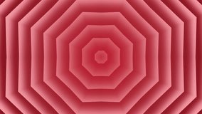 Abstract red motion background. Dynamic geometric animated loopable background video with wavy texture.