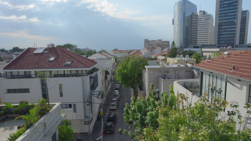 The new buildings in Neve Tzedek Neighborhood in Tel Aviv - it is considered to be one of the most beautiful neighborhoods in the city