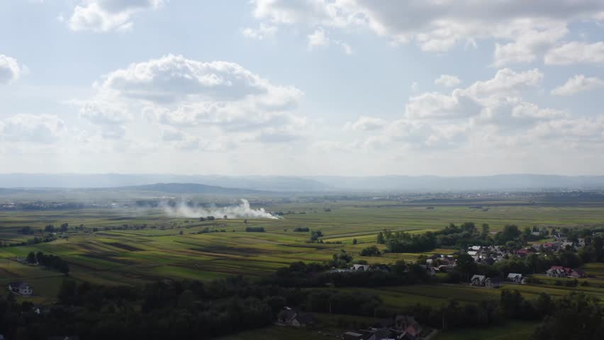 landscape in the countryside Bucovina Romania