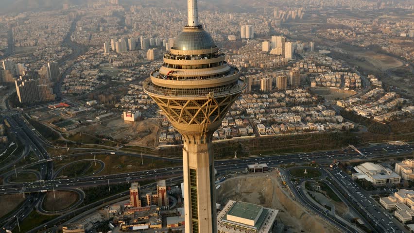 A stunning drone shot of the Milad Tower in the Iranian capital, Tehran
The Milad Tower in Tehran is one of Tehran's landmarks and symbols Royalty-Free Stock Footage #3409706011
