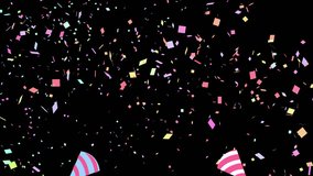 confetti popping out of crackers on transparent background - Powered by Shutterstock - Get 15% off with code: PIKWIZARD15