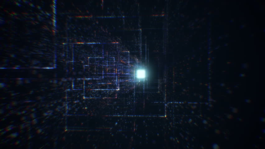 Abstract digital tunnel in cyberspace consisting of particles. Virtual space consisting of a bright stream of geometric shapes
 Royalty-Free Stock Footage #3409860713