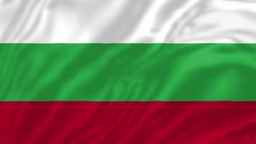 Bulgaria flag, 4K video, Closeup, Silky, smooth, The national flag, beautiful clothing, waving in the wind. Official colors and Proportion, flag seamless loop animation. 