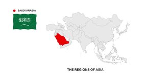 Saudi Arabia map, Saudi Arabia vector map, Saudi Arabia flag, the resions of Aisa, eps, politics, world map graphics, states, villages, image. geographic. best concept, with white bg, 