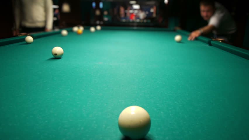 Playing Pool, Hitting the Ball Stock Footage Video (100% Royalty-free ...