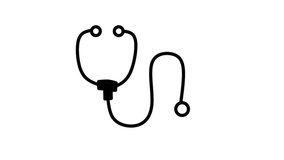 Stethoscope Video. Stethoscope sign supported on white and green background. Medicine symbol - Powered by Shutterstock - Get 15% off with code: PIKWIZARD15