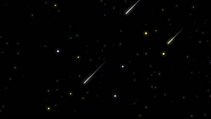 Looped cartoon shooting stars in the sky animation. - Powered by Shutterstock - Get 15% off with code: PIKWIZARD15
