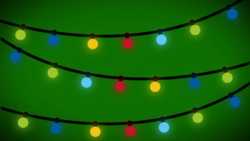 Cartoon Christmas Lights Background / Christmas reindeer and santa fun